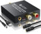 Óptico a RCA, eSynic 192KHz DAC Convertidor Digital a Analógico Audio,Óptico Coaxial (RCA) Toslink SPDIF a Audio Estéreo RCA L/R y Conector 3.5mm para PS3, PS4, Xbox, HDTV, DVD