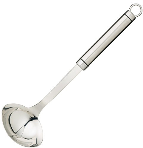 KitchenCraft Professional Mini-Schöpfkelle aus Edelstahl mit langem Stiel und ovalem Griff, 5 x 8 x 27.2 cm, Silber