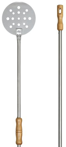 Pala per cuocere forata ø 18 cm. inox, h. 170 cm.