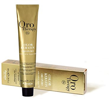 FANOLA Oro Puro Therapy Color Keratin hårfärg 7,3 blond guld, 100 ml
