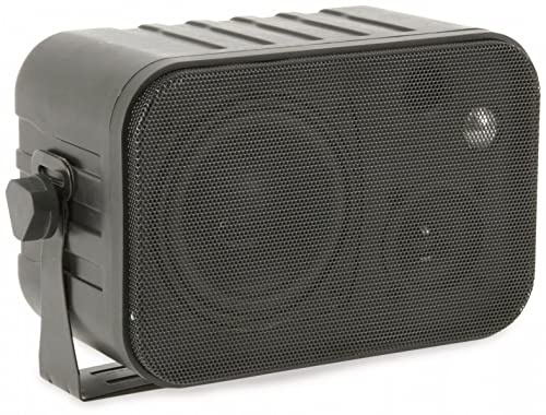 Dynavox Mini-Lautsprecher LS-513 mit Befestigungsbügel, Paar, für alle Heimkinosysteme, Farbe: Schwarz