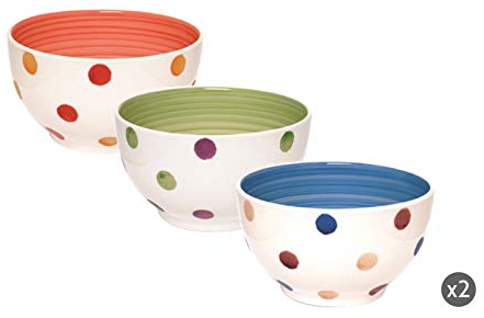 Molecuisine Set Scodella 6 Pz. Pois Multicolore