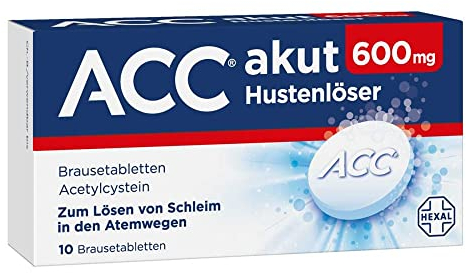 ACC® akut 600 mg Hustenlöser, 10 Brausetabletten, Brombeer-Aroma – löst festsitzenden Schleim, erleichtert das Abhusten und befreit so die Bronchien, nur 1x täglich