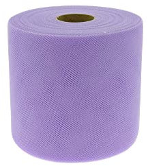 BARATTI Bobina Tulle 100 Metri X 12,5 Cm Altezza, Tinta Unita per Decorazioni, Feste di Matrimonio,(Lilla)