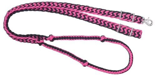 Tough 1 Rênes en Corde nouée, Rose/Noir