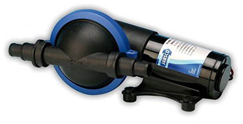 Jabsco 50880-1000 Marine Filter-Less Shower Drain/Bilge Pump, 3.7 GPM, 3/4 inch Connections, 12 Volt, 7 Amp,Black