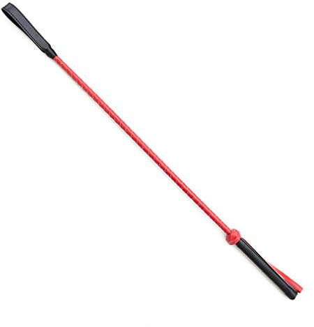 Yangver Peitsche Pferd aus Leder Gerten Pferd,Reitpeitsche Reitgerte Cosplay Königin Peitsche SM Bondage Sexspielzeug für Halloween Karneval Fasching (Schwarz rot)