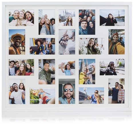 8/9/10/12/16/20 Photos Large Multi Picture Frame Collage Aperture Decor Memories-20 Aperture-White