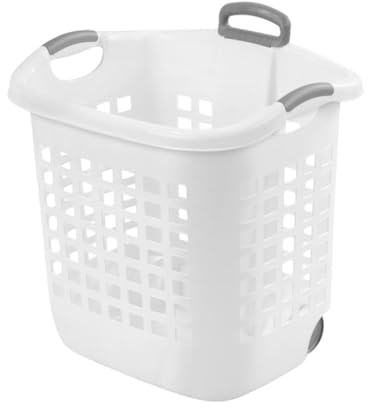 Sterilite 1.75 Bushel Ultra™ Wheeled Laundry Basket Plastic, White, (Pack of 1)