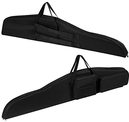 Ferocity Premium Waffentasche Gewehrtasche 130cm mit Trageriemen für Luftgewehr Schaumstoff Doppelreißverschluss Schwarz [017]