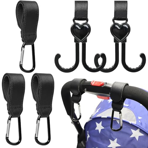 5Stück Kinderwagen Haken Haken Kinderwagen Kinderwagenhaken Pram Hooks Kinderwagen Haken für Taschen Haken für Kinderwagen Geeignet für Kinderwagen, Fahrräder, Rollstühle, Autos