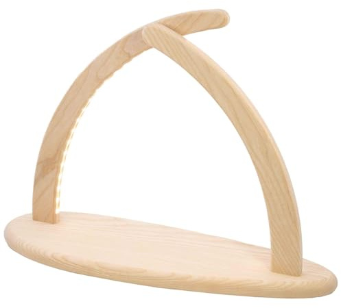 Seiffener Volkskunst Arco de luces LED en punta para decoración navideña, arco de luces para ventanas de los Montes Metálicos, 43 x 33 cm, arco vacío de fresno