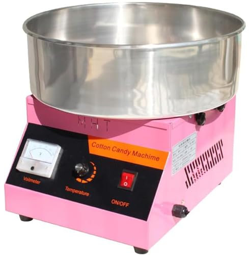 ylpddmm Macchina Zucchero Filato Catering Macchina per Zucchero Filato Professionale Carretto Zucchero Filato per Festa Carnevale Evento Esterno(38 cm, 1000 W, Acciaio Inox)