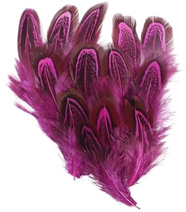 50 pièces/lot de plumes de faisan colorées, plumes de coq, robes, bijoux, artisanat en plumes, accessoires, décorations de vacances(Rose)