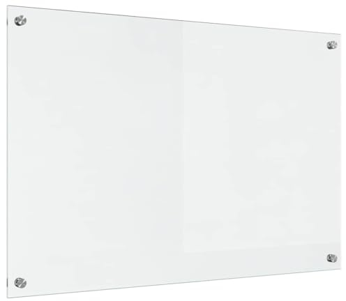 vidaXL Küchenrückwand Transparent 90 x 60 cm Gehärtetes Glas, Moderner, stabiler Küchenoberflächen-Style: Hitzebeständige Glasrückwand für coole Upgrades und modernen Flair