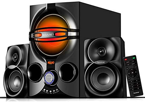 Boytone bt-324 F, 2.1 Bluetooth Potente Sistemas de Altavoces de Cine en casa, con Radio FM, SD USB Puertos, Digital Reproducir, 40 W, RGB Luz, función Completa Mando a Distancia, Smartphone, Tablet
