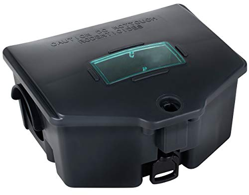 Gardigo Köderbox Ratten und Mäuse | Köderstation für Rattengift Mäusegift und Mausefallen | Verschließbar und mit Sichtfenster | Zum Fangen von Ratten und Mäusen für Haus und Garten