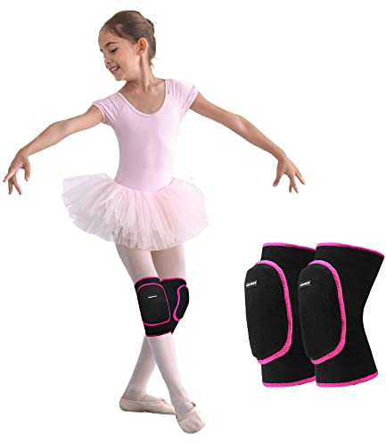EULANT Elastico Ginocchiere Pallavolo Donna,Morbido Ginocchiere Danza,Protezione del Ginocchio Sport per Bambini & Junior & Adulti per Bici mtb Calcio Basket Scooter Ginnastica Ritmica Gattonare