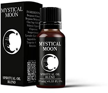 Mystix London | Mystical Moon Spiritual Essential Oil Blend 10 ml | Bergamot • Clary Sage • Cypress • Lavender • Tangerine | New Moon Energy & Intention | Vegan, GMO Free