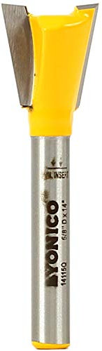 Yonico 14115q 14 X 5/8-Inch Dovetail Router Bit 1/4-Inch Shank