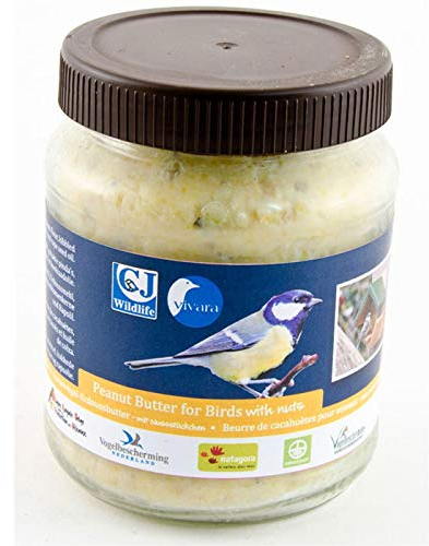 CJ Wildlife Erdnussbutter für Vögel, mit Nussstückchen, Sparpack 12 x 330 g