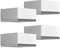 SOTECH 4 Stück Möbelfüße Motel 30 mm 65 x 65 mm Chrom poliert Stützfüße aus Aluminum