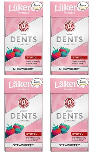 Cloetta Lakerol Dents Strawberry pastilles 4 Des boites of 36g