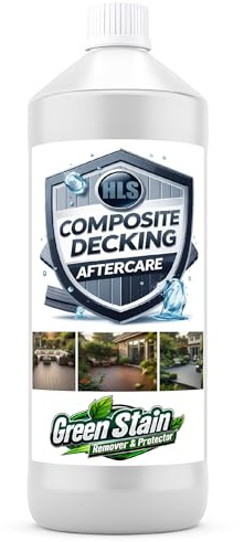 HLS Supplies 1L Composite Plastic Decking Aftercare - Deck Algae and Mould Remover - Green Stain Remover