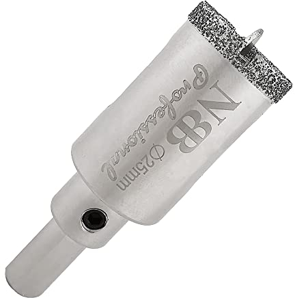 NBB Punte diamantate Frese diamantate con gambo triangolare corona diamantata nichelato perforazione in umido su marmo pietre ceramica granito piastrelle vetro trapano da banco e pistola (25mm)