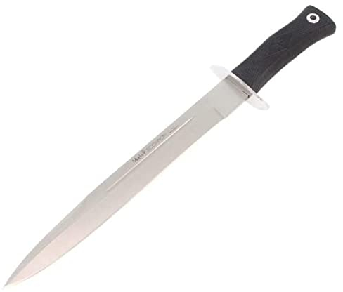 LO TRINCO YO Muela Cuchillo SCORPION-26G hoja de acero MoVa de 26 cm y empuñadura de goma ideal para Caza, Pesca, Supervivencia y Bushcraft + Linterna Led 8W de Regalo