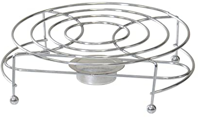 Fornello cromato con porta candeline, scalda tè, tè, caffè, teiera