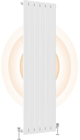 Heilmetz® Vertical Radiator White,1600 x 456 mm Designer Radiator Vertical, 2926 BTU Fast Heat Output, Easy to Install and Clean, Central Heating Radiators Vertical Radiator