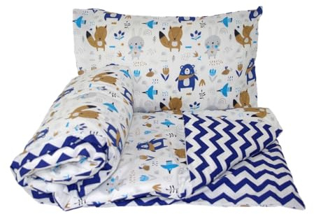 2 pcs PRAM Quilt Duvet and Pillow Set to fit Children pram Mini cot or Crib (2)