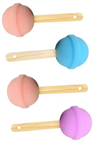 FRCOLOR 4stücke Teilige Wiederverwendbare Badeschwämme Elastische Badeschwämme Im Lollipop-stil
