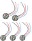 Flaconi 5 Stück Auto Fassung Sockel Kabel,Auto Glühbirnen Sockelhalter,1156 1157 LED-Birnen-Sockelhalter,2-pin Sockelhalter,LED Steckdose Stecker Kabel für Lampe Bremssignalbirne (3 Pin)