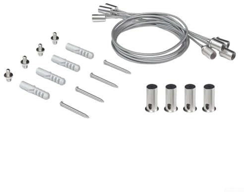 Système de fixation au plafond pour radiateurs infrarouges Kit complet avec câbles réglables et outils de montage