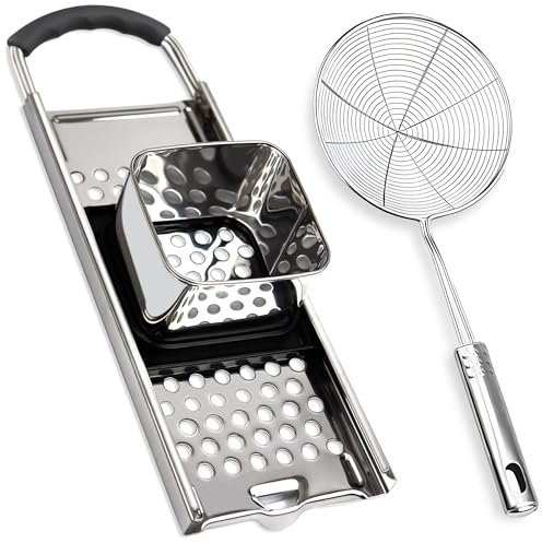 METLUCK Machine à spätzle en acier inoxydable de qualité supérieure avec passoire et écumoire pour spätzle maison