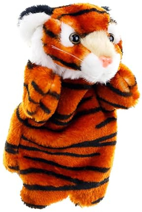 Marionette Animali - 100 g Burattino a mano Tigre, pupazzo di tigre divertente, giocattolo di peluche morbido, accessori per bambole dolci, marionette per compleanni e compleanno