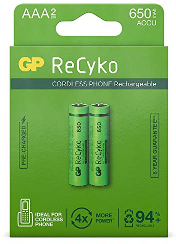 Akku AAA 650mAh (Micro, HR 03, NiMH, 1,2V, 2er Pack)