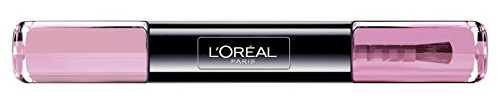 L'Oréal Paris Infaillible Nagellack Rosa / 2 in 1 Top Coat und Unterlack in sanftem Bonbon Pink / 005 Irresistable Bonbon / 1 x 10 ml