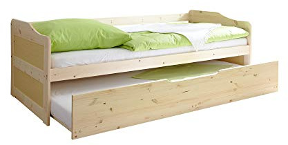 Doppelbett Funktionsbett Sofabett Marianne Kiefer massiv Natur
