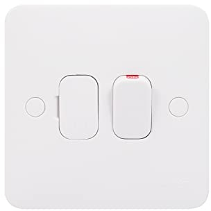 Schneider Electric Lisse White Moulded - Switched Single Fused Connection Unit, 13A, with Optional Flex Outlet, GGBL5013S, White