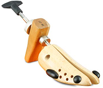 Langer & Messmer ecarteur chaussures pour femmes contre les chaussures ou bottes qui serrent en bois de hêtre et un mécanisme stable en métal incl. assouplisseur cuir chaussure 50 ml L et L 34/36,5