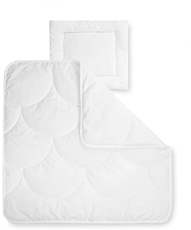 Julius Zöllner Kindersteppbett-Set Babytraum, Decke mit Kissen, Thinsulate Lite Loft, Standard 100 by OEKO-TEX, Größe 80x80 + 35x40 cm