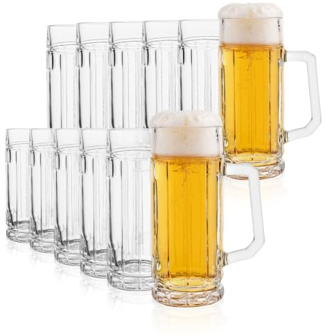 Stölzle Toppglas ölkrus Gambrinus/uppsättning med 12 ölmuggar 0,125 liter/stabil ölmugg/ölglas 0,125 liter av läsk lime glas/ölrep diskmaskinssäker