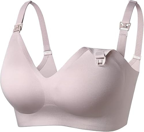 momcozy Seamless Bra Nursing Bra for Breastfeeding Brown
