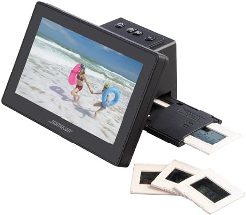 Somikon Dia Scanner: Stand-Alone-Dia- & Negativscanner, 17,8 cm/7-IPS-Display, 25 MP, HDMI (Diabetrachter, Diascanner mit Display, digitalisieren)
