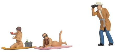 NOCH H0 Funny-Scenes Spännare, rolig modell byggscen, 1:87 för spårvidden H0 perfekt för dioramer