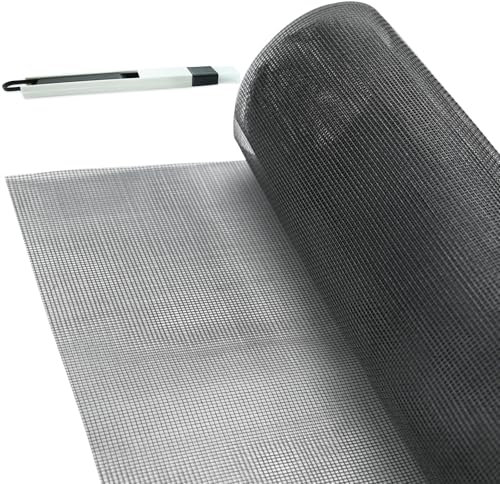 MAILEKT Mosquitera negra 150 x 200 cm, se vende por metros, protección contra insectos, para ventana, se puede cortar para puerta de balcón, tragaluz, salón, profundidad del suelo