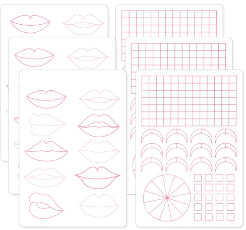 3Pcs Lip Microblading Practice Skin for Permanent Makeup, Double-Sided Silicone Fake Skin - Reusable Training Pad for Lip Tattoo Practice, Essential PMU Supplies & Microblading Supplies